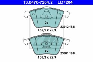 ATE Bremsesæt, skivebremser ijzjsgjj54 foraksel ventileret 320mm 25mm for FORD VAUXHALL OPEL VOLVO SAAB MAZDA