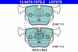 ATE Bremsesæt, skivebremser ijzjsgkfn4 bagaksel ventileret 320mm 22mm for BMW LAND ROVER