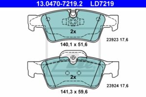 ATE Bremsesæt, skivebremser ijzjsgkp56 bagaksel ventileret 330mm 22mm for MERCEDES-BENZ