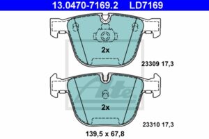 ATE Bremsesæt, skivebremser ijzjsgksh6 bagaksel ventileret 345mm 24mm for BMW