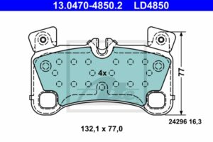 ATE Bremsesæt, skivebremser ijzjsgl2z4 bagaksel ventileret 358mm 28mm for PORSCHE VAG