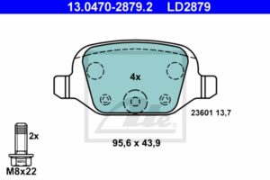 ATE Bremsesæt, skivebremser ijzjsgltb2 bagaksel fuld 240mm 11mm for FORD FIAT CITROËN