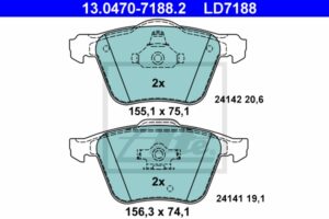 ATE Bremsesæt, skivebremser ijzjsgslq2 foraksel ventileret 336mm 30mm for VOLVO