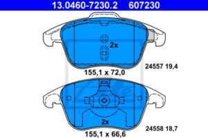 ATE Bremsesæt, skivebremser sg0000089y foraksel udvendig ventileret 302mm 26mm for CITROËN PEUGEOT