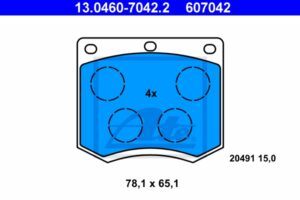 ATE Bremsesæt, skivebremser sg000008e2 foraksel fuld 244mm 12mm for FORD