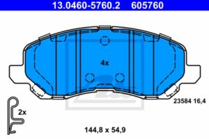 ATE Bremsesæt, skivebremser sg000008ef foraksel ventileret 276mm 26mm for CITROËN MITSUBISHI JEEP CHRYSLER