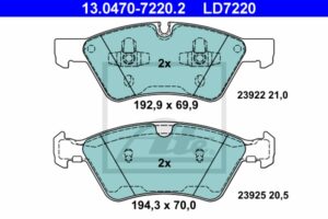 ATE Bremsesæt, skivebremser sg00000b30 foraksel ventileret 350mm 32mm for MERCEDES-BENZ