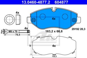 ATE Bremsesæt, skivebremser sg00000b49 foraksel ventileret 300mm 28mm for MERCEDES-BENZ CHRYSLER VAG