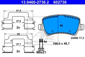 ATE Bremsesæt, skivebremser sg00000cu8 bagaksel ventileret 336mm 28mm for FORD VOLVO