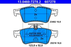 ATE Bremsesæt, skivebremser sg00000cvt foraksel fuld 290mm 30mm for PEUGEOT CITROËN