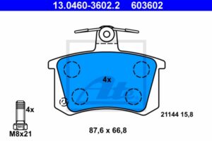 ATE Bremsesæt, skivebremser sg00000cwh bagaksel fuld 245mm 10mm for VAG SKODA SEAT