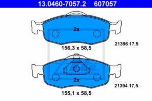 ATE Bremsesæt, skivebremser sg00000cwp bagaksel ventileret 253mm 24mm for FORD