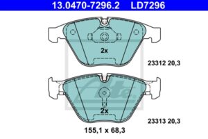 ATE Bremsesæt, skivebremser sg00000cyi foraksel ventileret 324mm 20mm for BMW