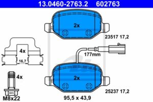 ATE Bremsesæt, skivebremser sg00000czg foraksel fuld 251mm 10mm for PEUGEOT CITROËN FIAT