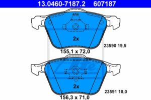 ATE Bremsesæt, skivebremser sg00000d23 foraksel ventileret 308mm 28mm for VOLVO