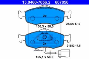 ATE Bremsesæt, skivebremser sg00000d2y bagaksel ventileret 253mm 24mm for FORD