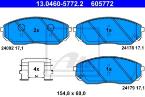 ATE Bremsesæt, skivebremser sg00000d4z bagaksel ventileret 315mm 20mm for KIA