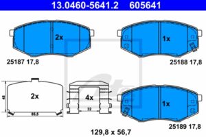 ATE Bremsesæt, skivebremser sg00000d67 bagaksel fuld 258mm 10mm for HYUNDAI KIA