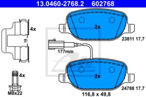 ATE Bremsesæt, skivebremser sg00000d7k bagaksel fuld 330mm 12mm for FIAT JEEP