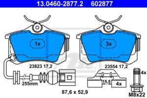 ATE Bremsesæt, skivebremser sg00000d82 bagaksel fuld 230mm 9mm for SEAT VAG SKODA