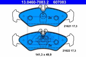 ATE Bremsesæt, skivebremser sg00000d93 bagaksel fuld 258mm 12mm for VAG MERCEDES-BENZ