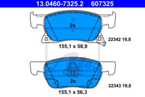 ATE Bremsesæt, skivebremser sg00000daw bagaksel fuld 276mm 12mm for OPEL VAUXHALL