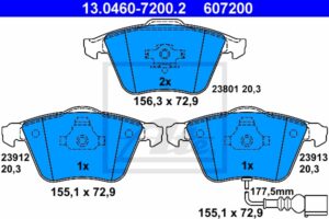 ATE Bremsesæt, skivebremser sg00000dcl foraksel fuld 345mm 30mm for SEAT SKODA VAG