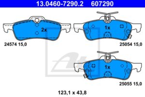 ATE Bremsesæt, skivebremser sg00000dds bagaksel fuld 280mm 10mm for HONDA