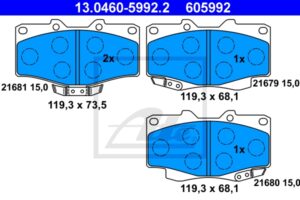 ATE Bremsesæt, skivebremser sg00000dev foraksel ventileret 312mm 18mm for TOYOTA LEXUS MITSUBISHI