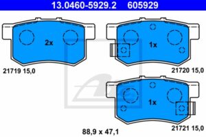 ATE Bremsesæt, skivebremser sg00000dfc bagaksel fuld 260mm 23mm for FIAT SUZUKI HONDA ROVER MG