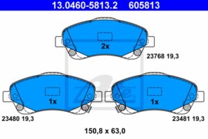 ATE Bremsesæt, skivebremser sg00000dgr bagaksel fuld 295mm 26mm for TOYOTA