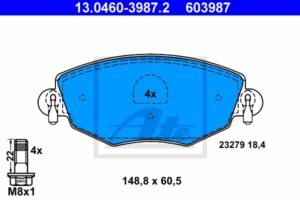 ATE Bremsesæt, skivebremser sg00000dk6 bagaksel fuld 300mm 23mm for FORD JAGUAR RENAULT