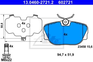 ATE Bremsesæt, skivebremser sg00000dk7 bagaksel fuld 297mm 25mm for LAND ROVER