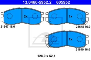 ATE Bremsesæt, skivebremser sg00000dkp bagaksel fuld 262mm 10mm for VOLVO MITSUBISHI KIA PROTON