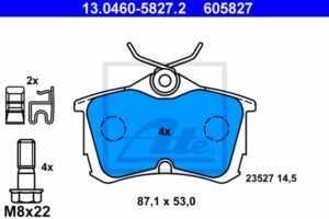 ATE Bremsesæt, skivebremser sg00000dkr bagaksel fuld 260mm 25mm for HONDA
