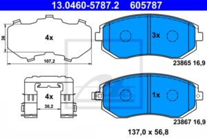 ATE Bremsesæt, skivebremser sg00000dms bagaksel fuld 277mm 10mm for SUBARU