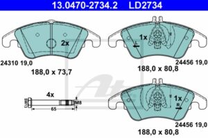 ATE Bremsesæt, skivebremser sg00000dp6 bagaksel ventileret 300mm 32mm for MERCEDES-BENZ MAYBACH