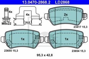 ATE Bremsesæt, skivebremser sg00000dr7 foraksel ventileret 264mm 9mm for OPEL VAUXHALL CHEVROLET KIA