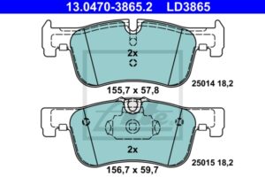 ATE Bremsesæt, skivebremser sg00000dtl foraksel ventileret 284mm 22mm for BMW