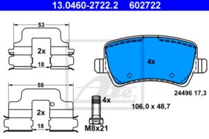 ATE Bremsesæt, skivebremser sg00000dym foraksel fuld 300mm 10mm for FORD VOLVO LAND ROVER