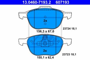 ATE Bremsesæt, skivebremser sg00000e22 foraksel fuld 300mm 11mm for VOLVO FORD OPEL VAUXHALL GENERAL MOTORS MAZDA