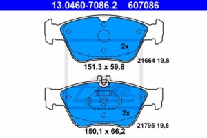 ATE Bremsesæt, skivebremser sg00000e2l bagaksel fuld 278mm 9mm for MERCEDES-BENZ CHRYSLER