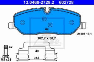 ATE Bremsesæt, skivebremser sizw2n8sr9 bagaksel ventileret 325mm 30mm for LAND ROVER