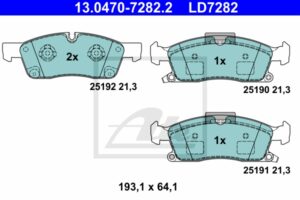 ATE Bremsesæt, skivebremser sizw2n9vg5 bagaksel ventileret 350mm 32mm for MERCEDES-BENZ MAYBACH JEEP