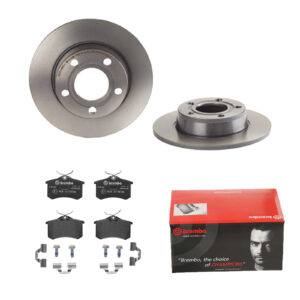 BREMBO Bremsesæt, skivebremser 142053447 bagaksel fuld 255mm 10mm for PEUGEOT CITROËN FORD ROEWE (SAIC) FIAT ZHONGHUA (BRILLIANCE) DS VW SEAT AUDI SKO