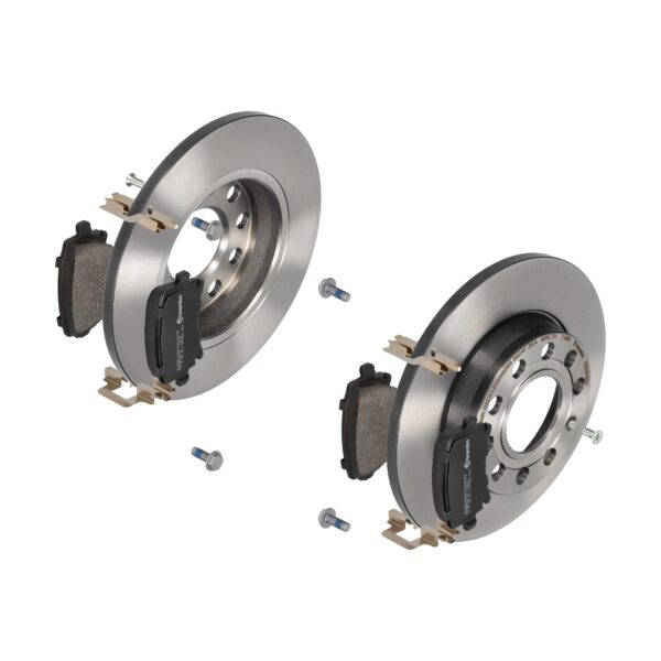 BREMBO Bremsesæt, skivebremser 142053509 bagaksel fuld 255mm 12mm for AUDI (FAW) VW (FAW) SEAT AUDI VW SKODA