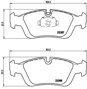 BREMBO Bremsesæt, skivebremser 142053572 foraksel lukket 286mm 22mm for BMW