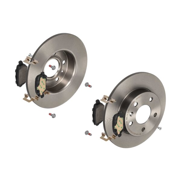 BREMBO Bremsesæt, skivebremser 142053604 bagaksel fuld 264mm 10mm for OPEL VAUXHALL GENERAL MOTORS SATURN KIA