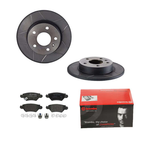 BREMBO Bremsesæt, skivebremser 142053718 bagaksel lukket 264mm 10mm for OPEL GENERAL MOTORS VAUXHALL CHEVROLET