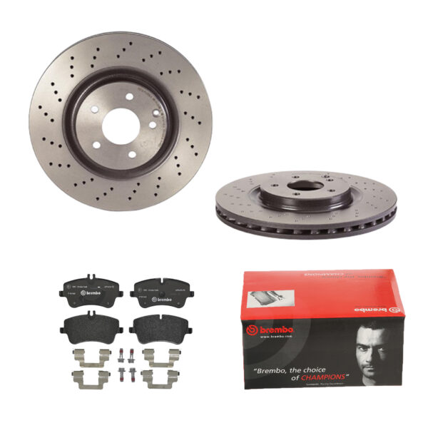 BREMBO Bremsesæt, skivebremser 142053732 foraksel perforeret/ventileret 330mm 28mm for MERCEDES-BENZ